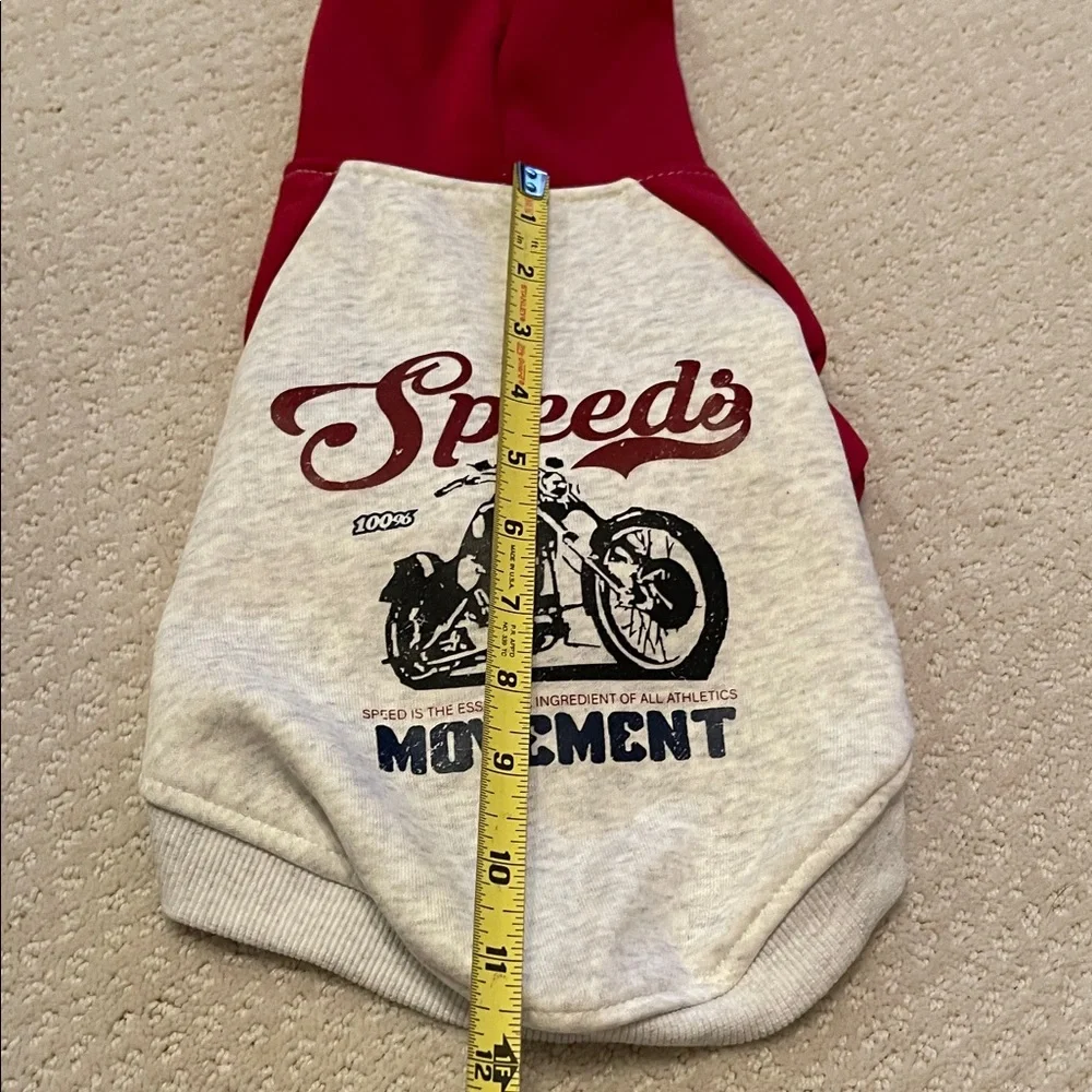 Red and White Dog Hoodie